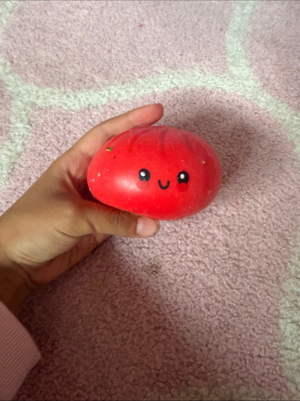 Red Kawaii Squishy Toy - Cute Smiling Tomato Plush